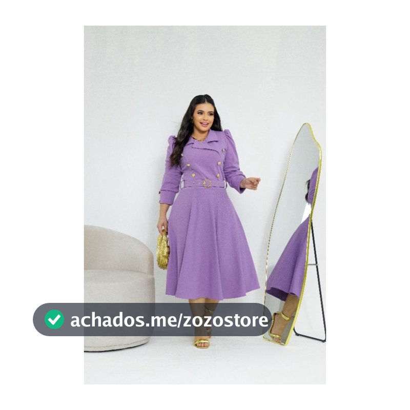 Vestido evangelico Angela midi com gola camisa