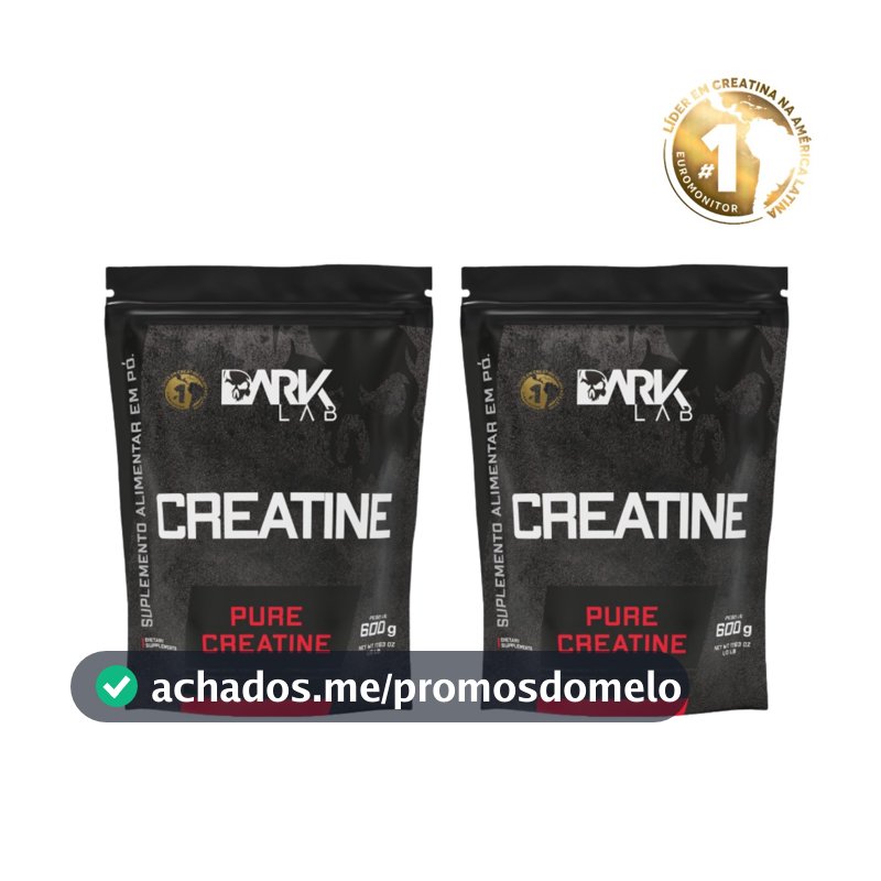 Kit 2x Creatina Monohidratada Pura Refil 600g Dark Lab -  Creatina 100% Pura
