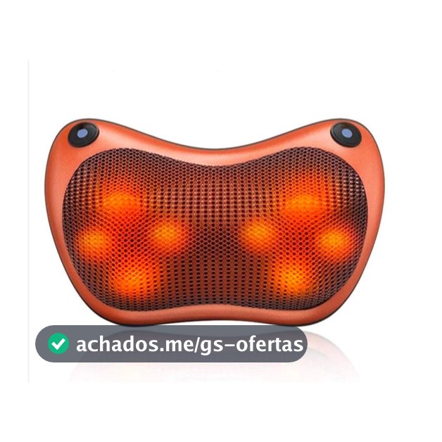 Massageador 8 Bolas Shiatsu Lombar Pescoço Veicular E Casa Almofada Lombar Pescoço Pés
