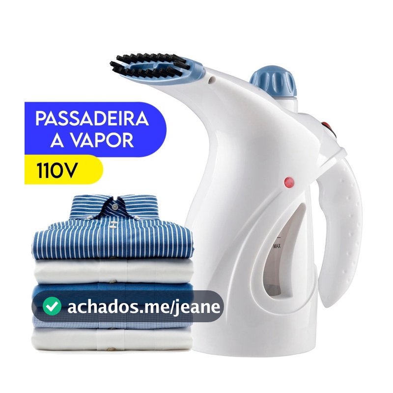 Passadeira 110v Ferro a Vapor Vaporizador de Roupas Tira Amasso Portátil 800W