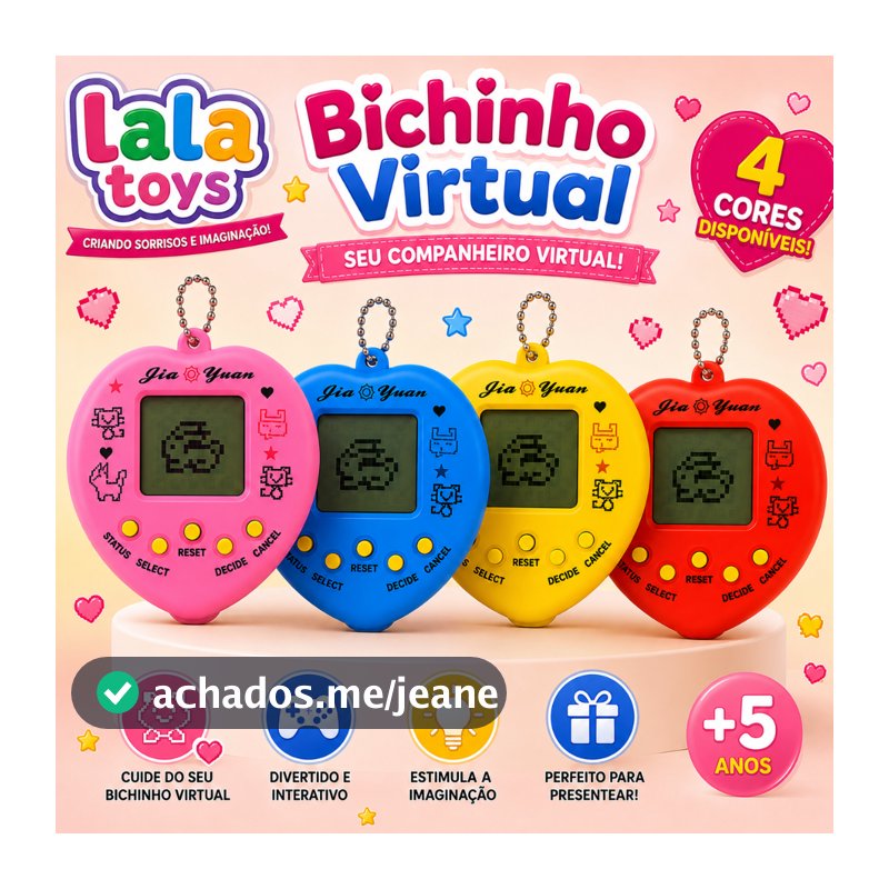 Bichinho Virtual Tamagotchi Original Egg Coração 168 Bichos Em 1 Nostálgico Pet Virtual