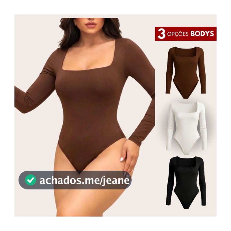 Body Manga Longa Body Modelador Alta Compressão Bodyfeminino Body Manga Longa Feminino Body Manga Longa Plus Size