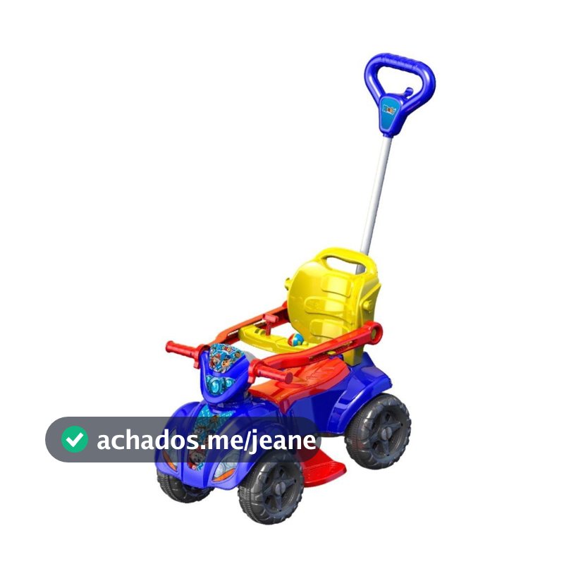 Quadriciclo Infantil Brinquedo Passeio Menino Carrinho Pedal Segurança Bebê Azul