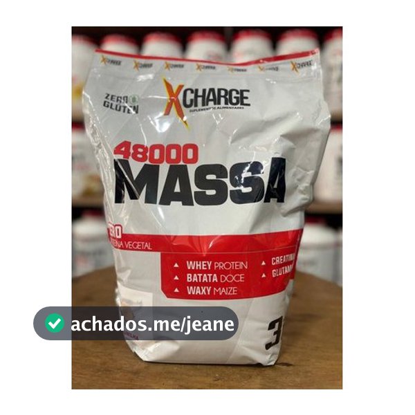 Hipercalórico Massa X-charge Batata Doce 3kg Envio Já