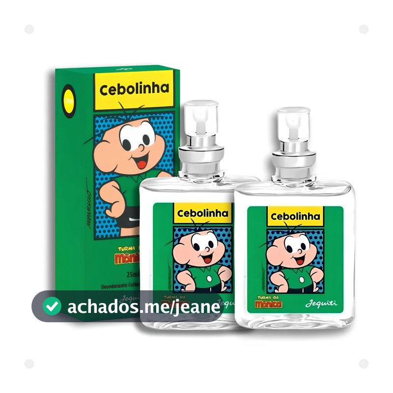 Kit 2 Perfumes Colônia Cebolinha Turma Da Mônica Jequiti 25ml