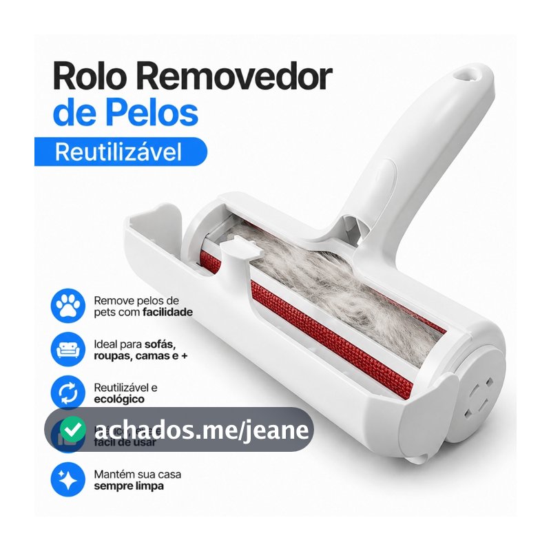 Rolo Removedor Tira Pelos Reutilizável Pet Animais Cachorro e Gato Para Sofa Roupa Moveis Gruda