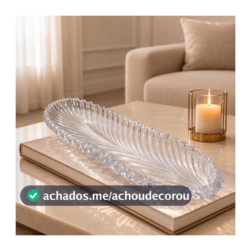 Bandeja Petisqueira de Vidro Travessa Petisco Decoração