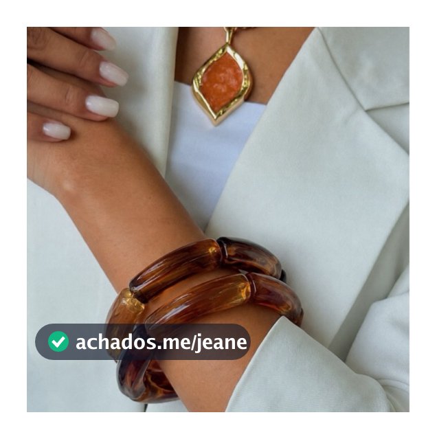 Kit 2 Pulseiras JADE Femininas Resina Âmbar Elásticas Estilo Boho Elegante