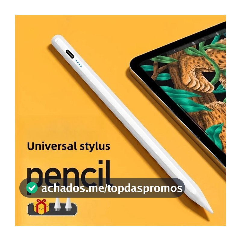 Caneta Touch Screen Ponta Fina Desenho iPad iPhone Android Alta Precisão Universal Design Grafico
