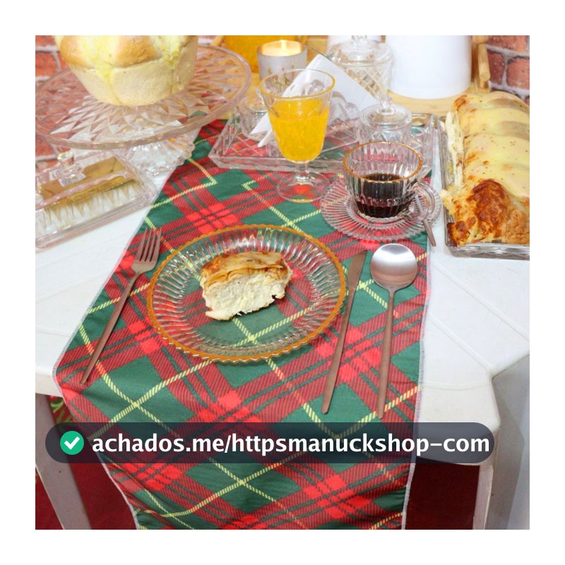 Trilho Caminho de Mesa Natal Microfibra 35cm x 2,20m