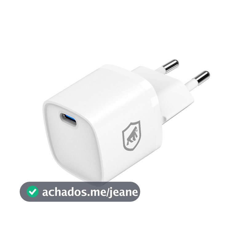 Gshield Carregador de Parede Universal Ultra Rápido USB-C 20W Power Delivery com chip GaN, Compatível com iPhone