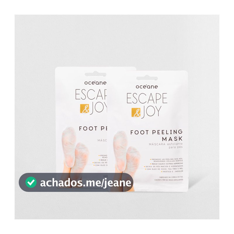 Kit Máscara Esfoliante para Pés com Óleo de Coco (2 Produtos)