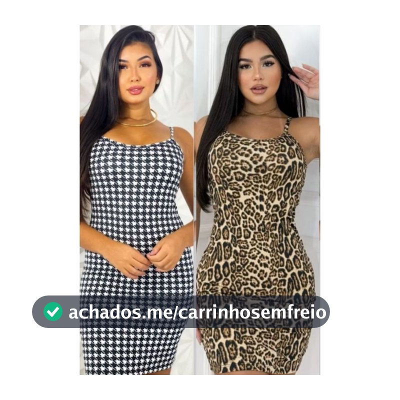 vestido alça curto KIT 2