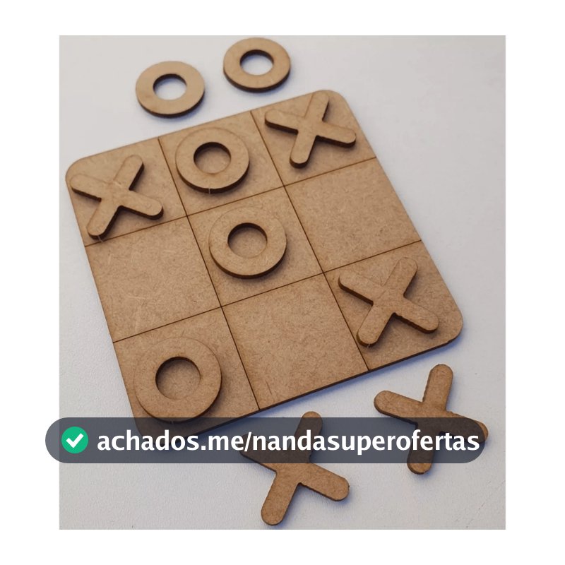 30 Jogo Da Velha Com Tabuleiro (Brinquedo/Presente/Lembrancinha) Em MDF 3mm Jogos Tabuleiro