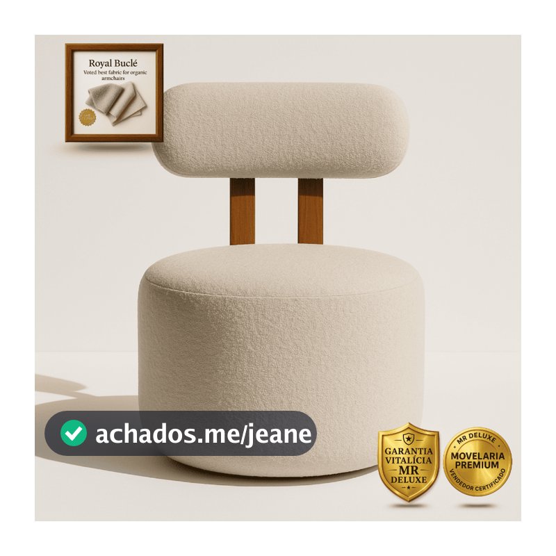 Poltrona Orgânica Chloe - Poltrona Para Decoração E Sala De Estar E Recepção - Poltrona Boucle Luxo