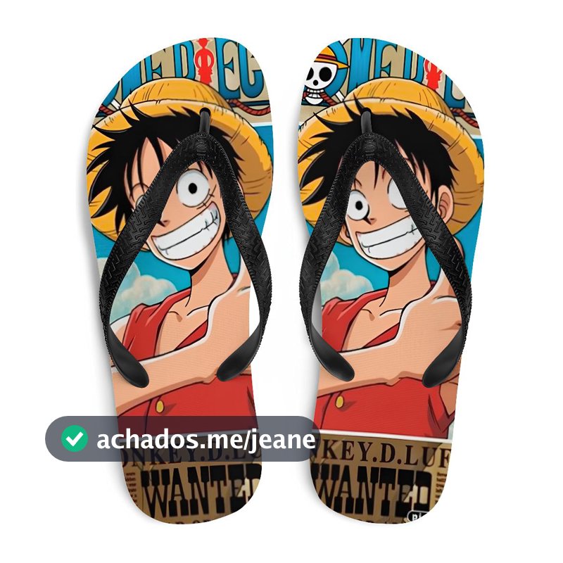 Chinelo One Piece Luffy Procurado Adulto Infantil, 4 modelos