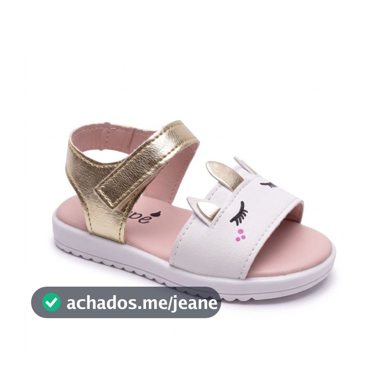 Sandalia Infantil Menina Papete Sandália Infantil Feminina com Brilho