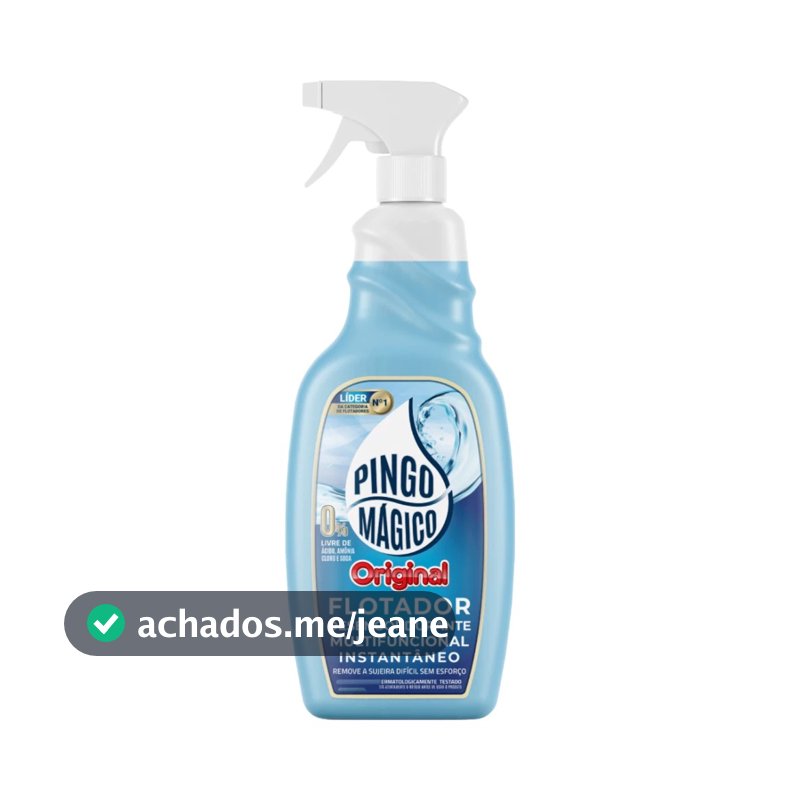 Pingo Mágico Original 500ml - Flotador Para Limpeza Geral Sem Soda, Ácido, Cloro, Amônia