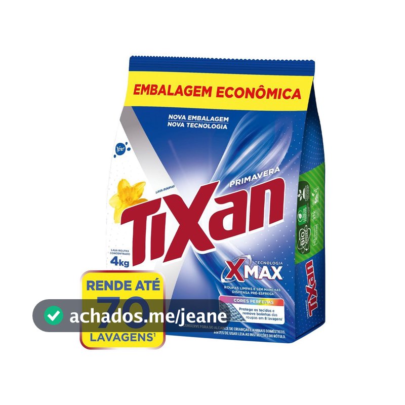 Sabão em Pó Tixan Ypê Primavera Sachê 4Kg