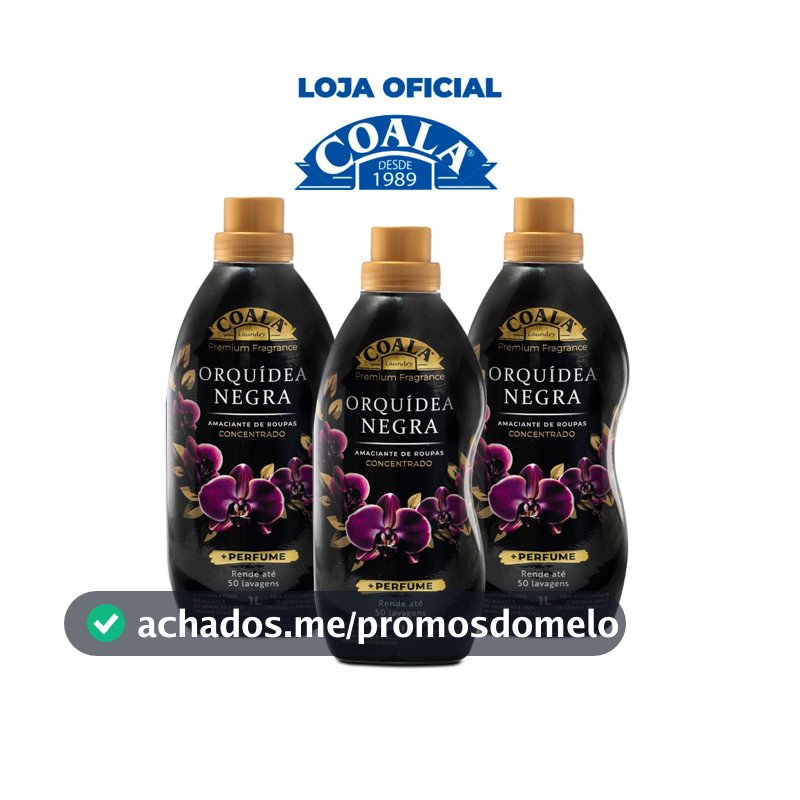 Kit Coala Laundry 3 Amaciantes - Orquídea Negra 1L