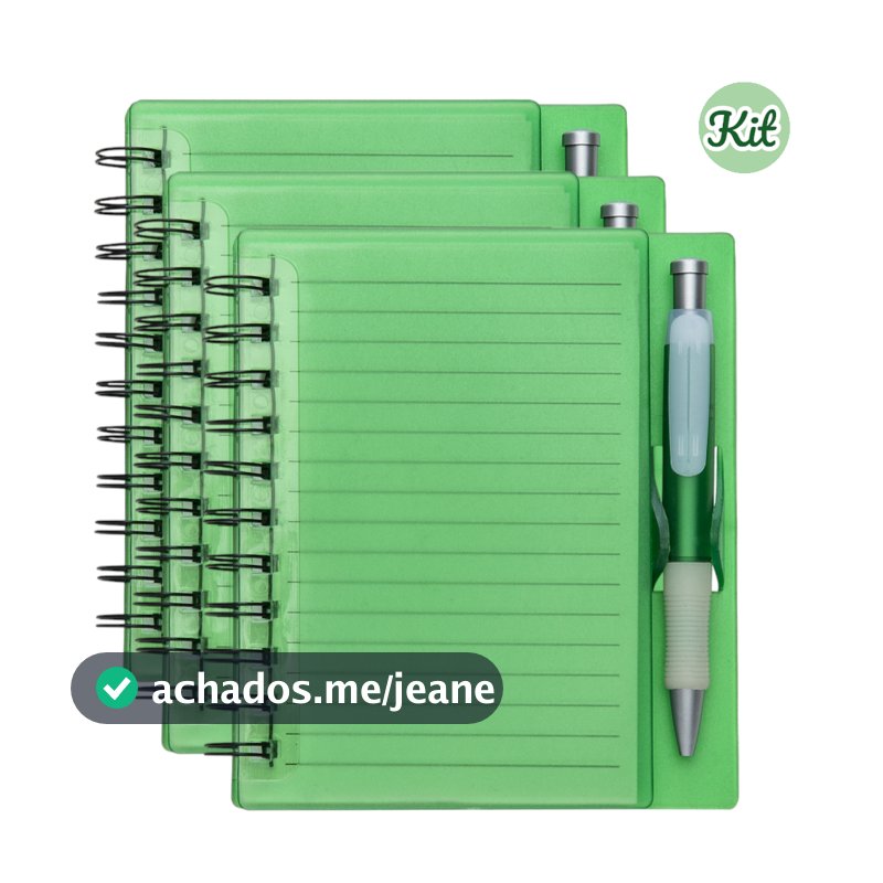 Bloco de Anotações Acrílico com Caneta – Kit Prático para Escritório e Mesa