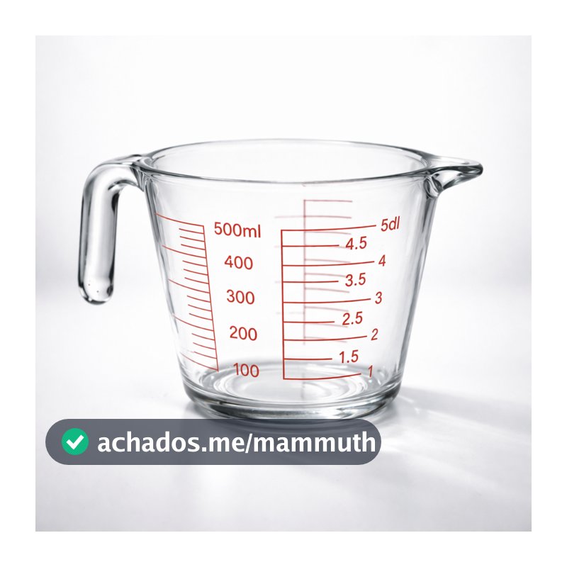 Jarra Medidora 500ml Vidro Resistente Com Alça Copo Medida