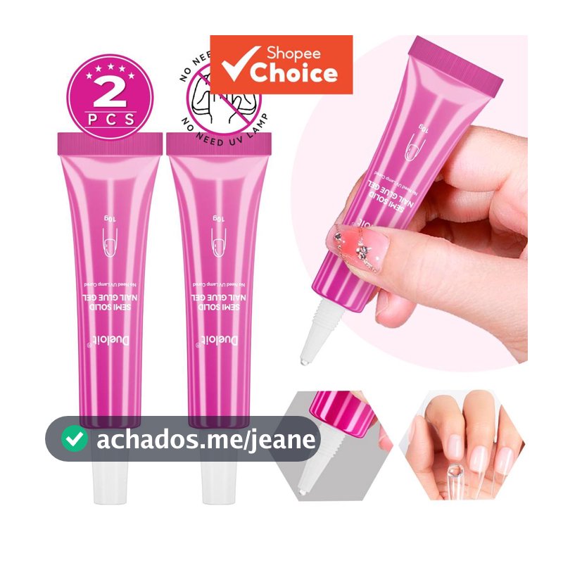 Cola em gel semissólida 10g – Não precisa de lâmpada UV, fixação rápida em 10 sedos – Ponta de precisão para aplicação