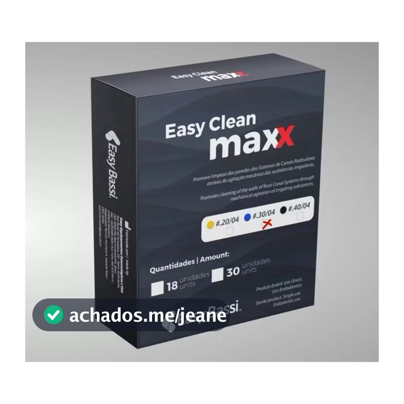 Easy Clean agitador dem canal MAXX, endodontia, blister com 6 UNIDADES , bassi (easy)