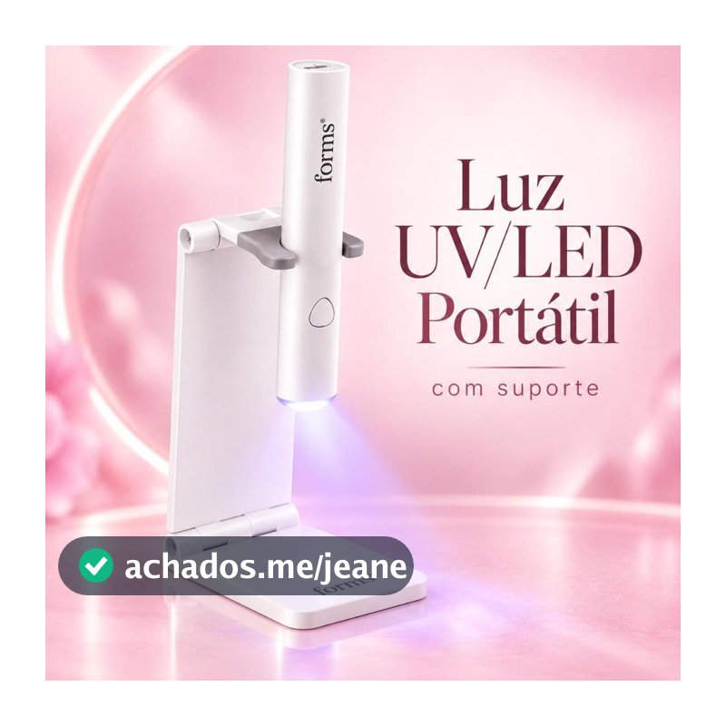 Mini Lanterna Forms Sem Fio Recarregável para Alongamento de Unhas UV/LED 2 em 1