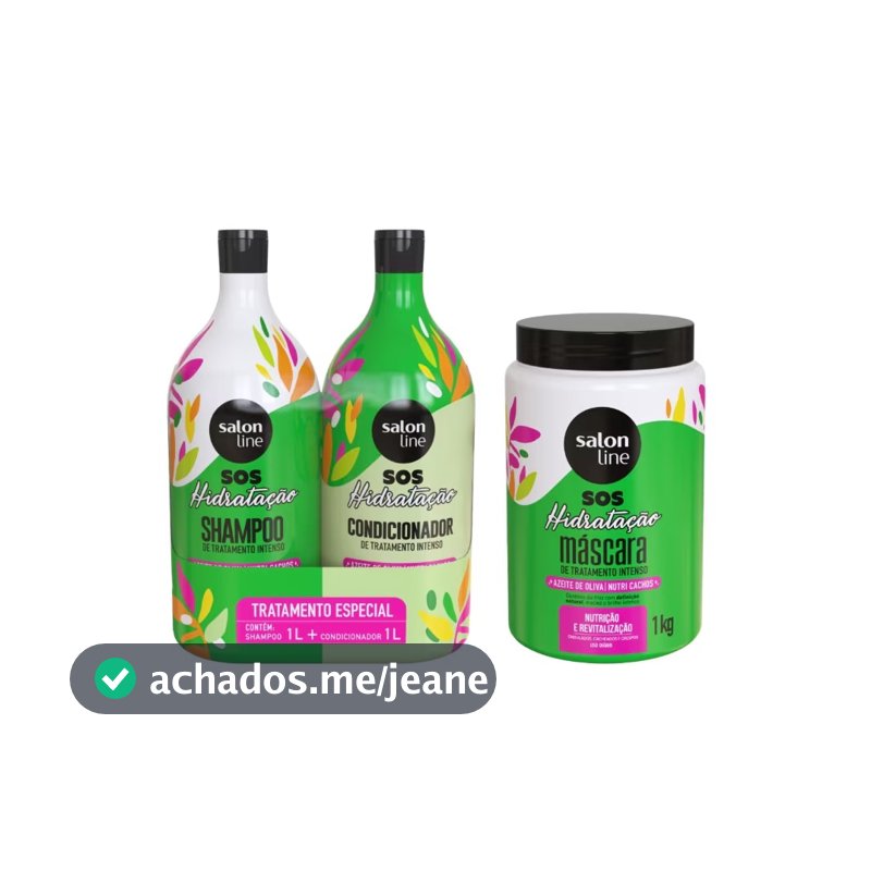 Kit SOS Hidratação Ultra Cachos com Máscara de Hidratação Salon Line