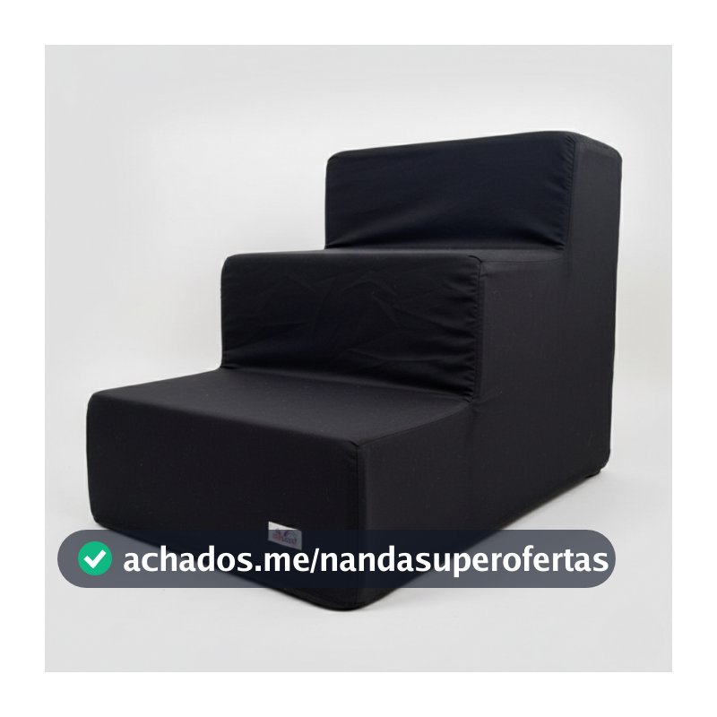Escada Pet 3 e 4 degraus Largos De Espuma Para Cachorro e Gato Ideal Para Sofá e Cama de 45cm a 60cm
