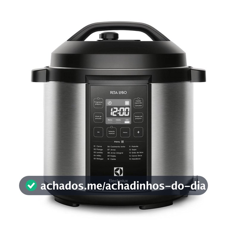 Panela de Pressão Elétrica Electrolux por Rita Lobo 6L Preta Experience Digital (PCC20)