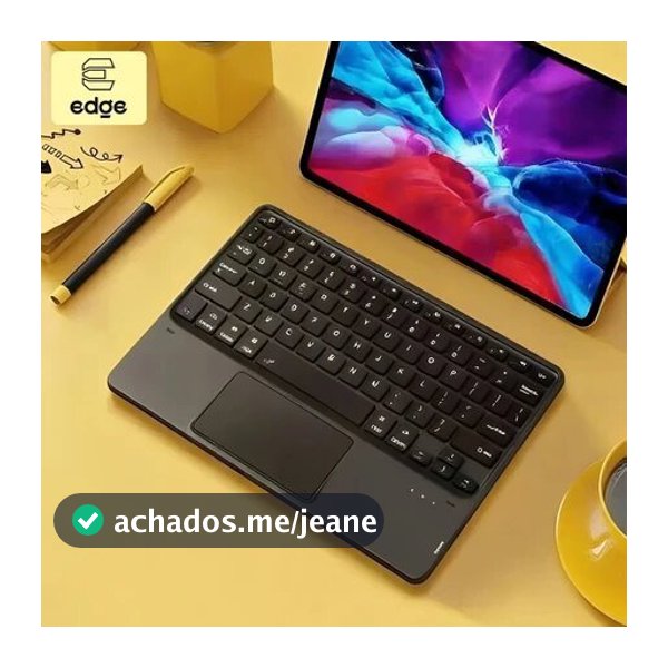 Teclado Bluetooth com Touchpad Slim Sem Fio para Tablet iPad Android Windows PC Silencioso Portátil