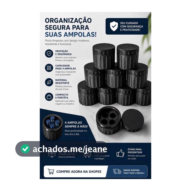 Porta Ampolas – Organizador para 4 Ampolas