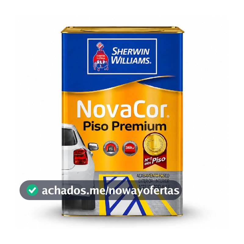 Tinta Piso Premium Acrílica Novacor Sherwin Williams Cores 18L