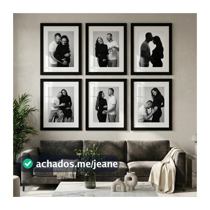 Kit 6 quadros decorativo moldura fotográfica 10x15 cm com paspatur moldura decoração elegante