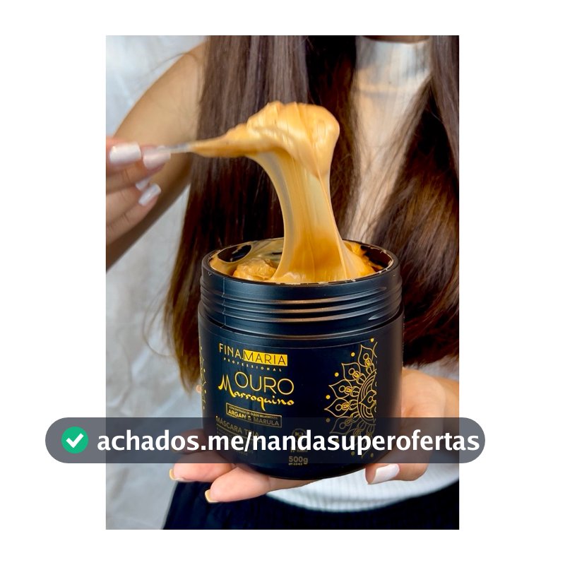 MEGA HIDRATAÇÃO OURO MARROQUINO EFEITO TEIA | ANTIFRIZZ | ÓLEOS MILAGROSOS | FINA MARIA PROFESSIONAL