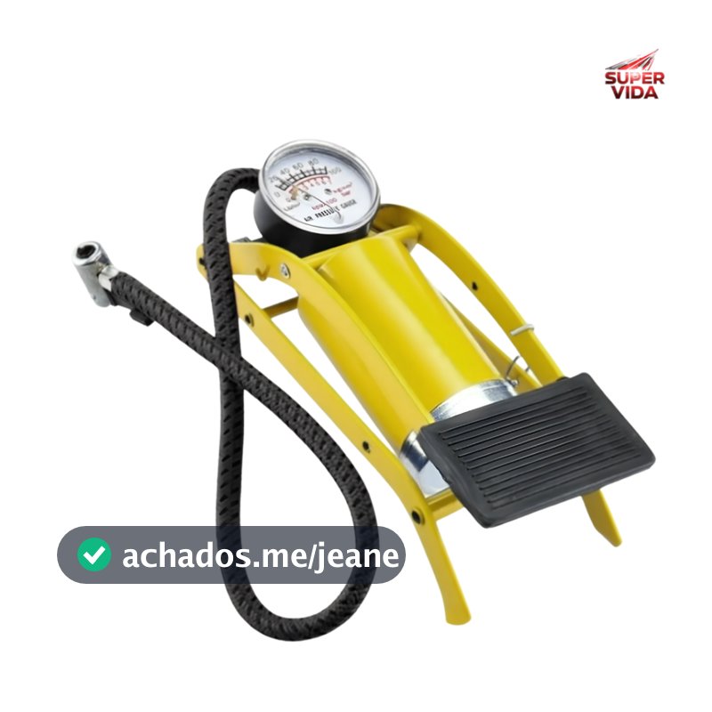 Bomba De Ar Com Pedal Alta Pressão Para Encher Pneu Moto Bike