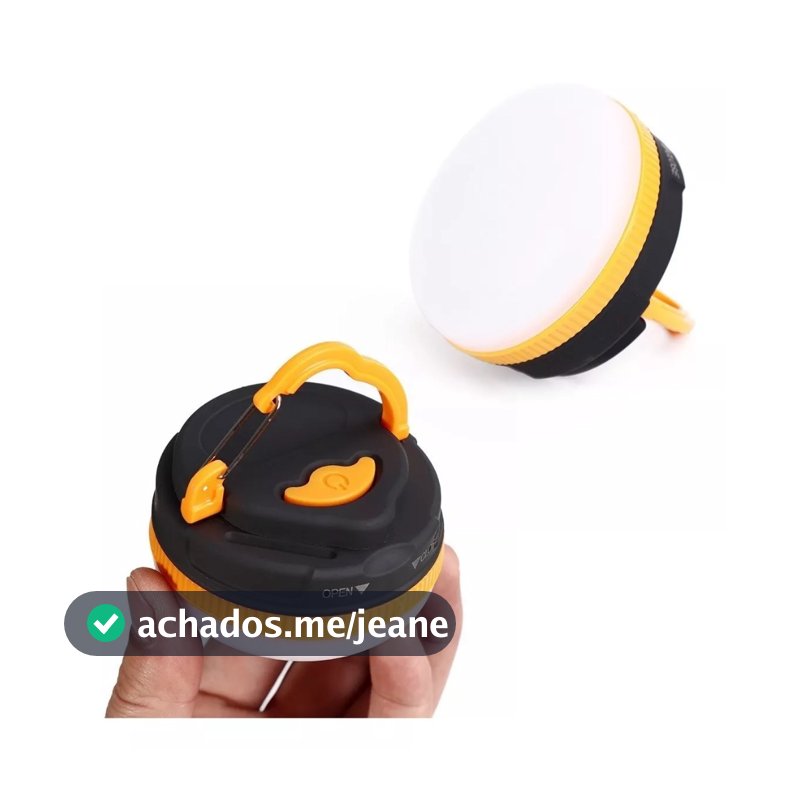 Luminária para acampamento Lampada Led Camping Pesca Lanterna Com Gancho Imã luz parra barraca