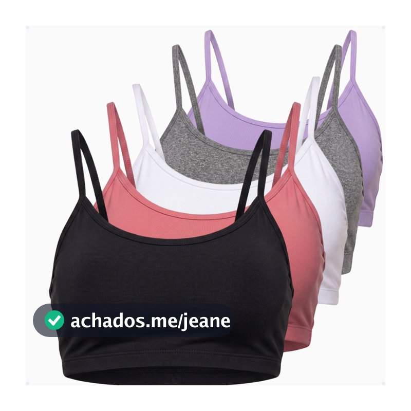 Kit 4 Tops Academia sem Bojo Esportivo  Confortável Forrado Sustentação