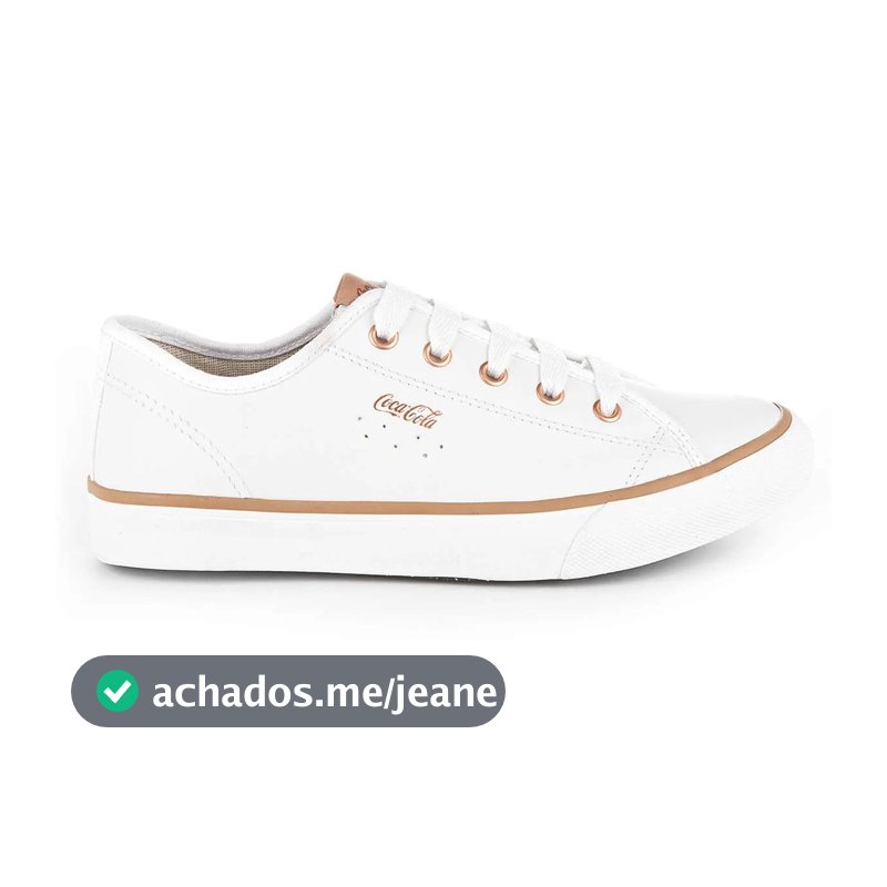 Tênis Feminino Coca Cola Stream Leather Tênis Casual Confortável Tenis Couro Original Coca Cola