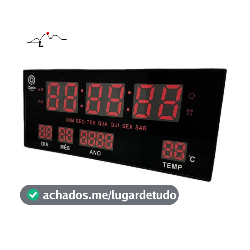 Relógio De Parede Led Digital Grande Pronta Entrega Nf E1