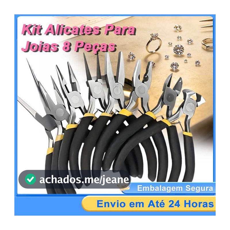 Kit 8 Mini Alicates para Corte Eletrônico, Artesanato e Bijuterias