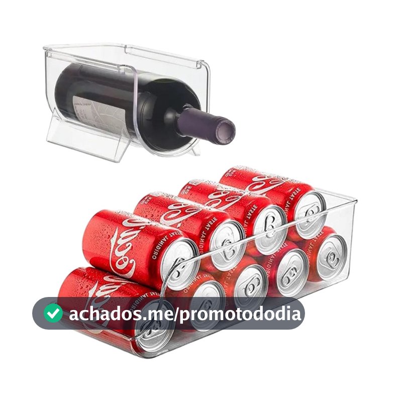 Organizadores De Geladeira Armário Garrafas e Latas