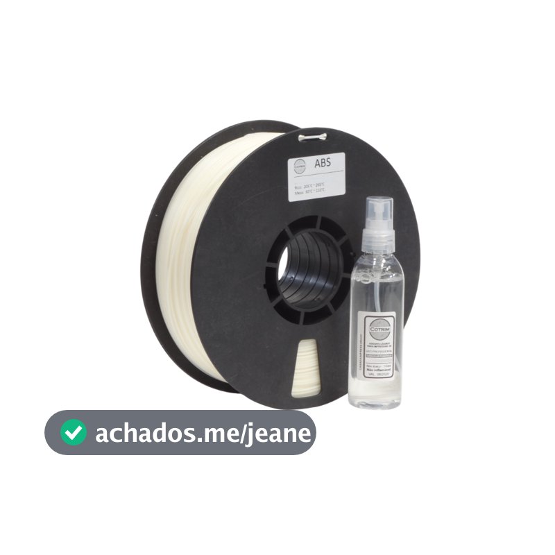 Filamento ABS premium Natural Impressora 3d 1,75mm 1.75 mm 1kg + Adesivo líquido / Cola / Fixador  para impressão 3D