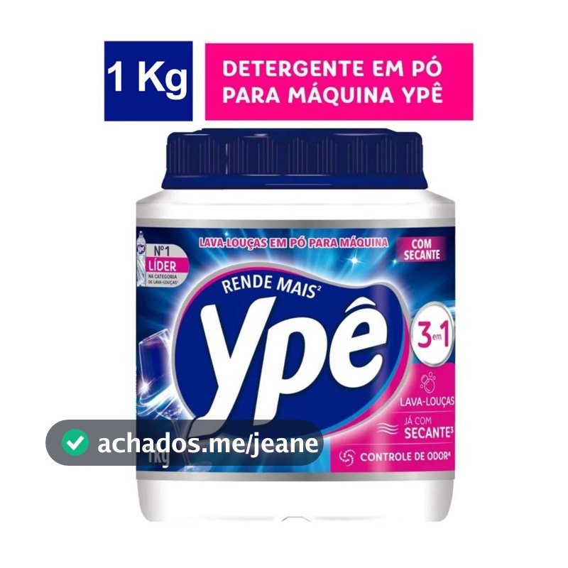 Detergente Lava Louças Ypê em pó 1KG Máquina