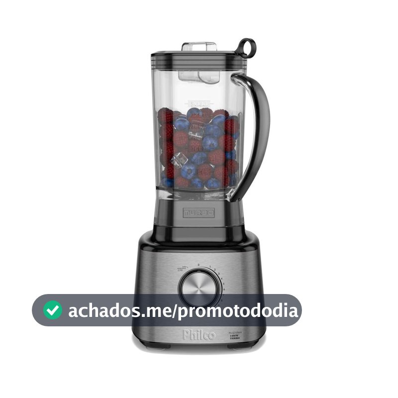 Liquidificador Philco 1400W 3L 12 Velocidades Inox PLQ2100PI