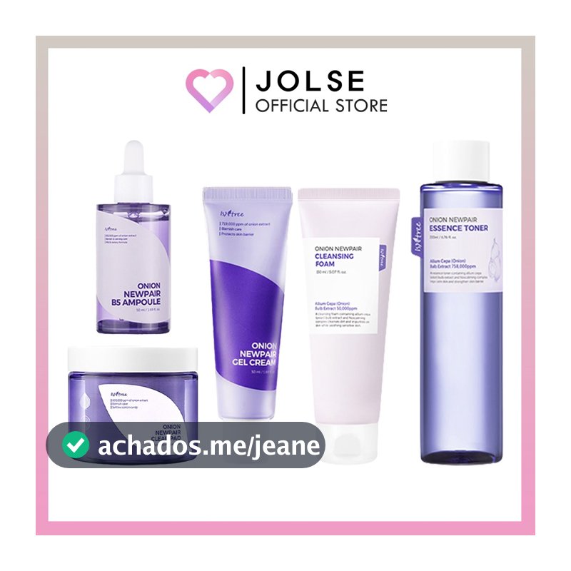 [Isntree Onion Novo Par Best Seller] De Creme Em Gel/Toner Essence/Espuma De Limpeza/Almofada Transparente/Ampola B5