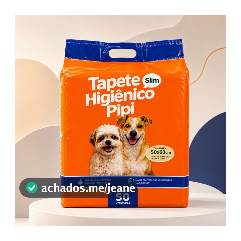 Tapete Higiênico 50x60 cm 50 até 200 Unidades Super Absorvente Descartável Cães Filhotes Xixi Pratitudo