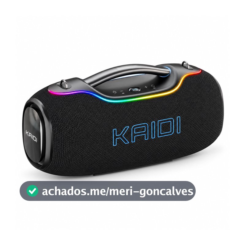 Caixa de Som Bluetooth Kaidi KNC5808 650W Portátil com Graves Reforçados Preta